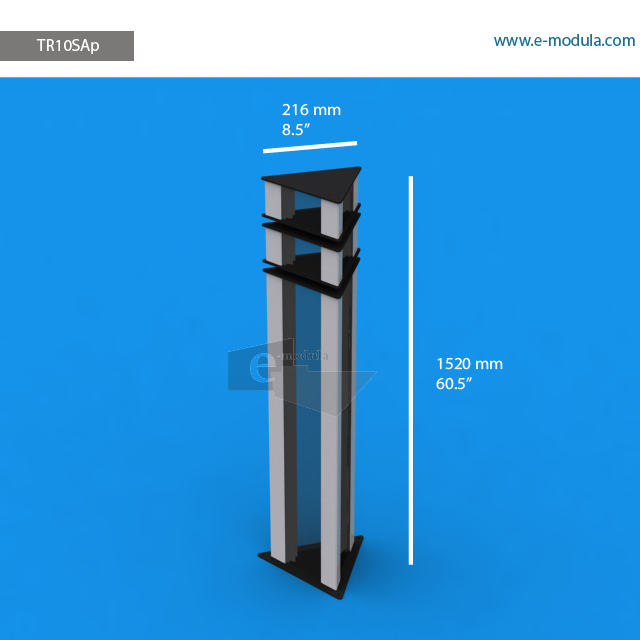 TR10SAp - 152 cm de alto x  21.6 cm de ancho