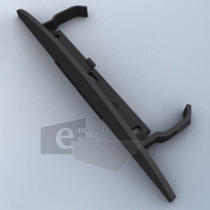 Clip de 15cm Curvo Negro