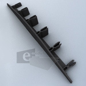 Clip de 30cm Curvo Negro