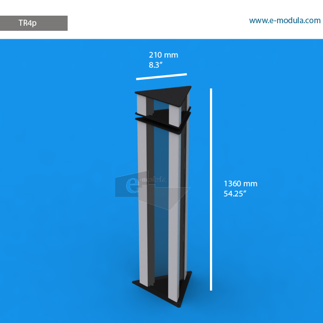 TR4p - 136 cm de alto x  21 cm de ancho
