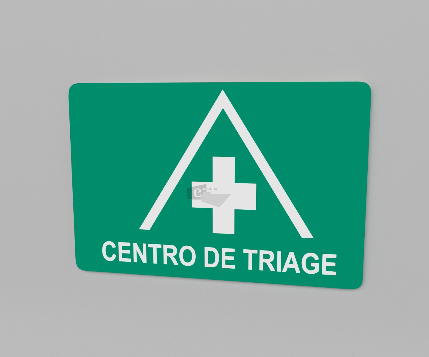 20x30cm / centro de triage / Señal / letrero / verde