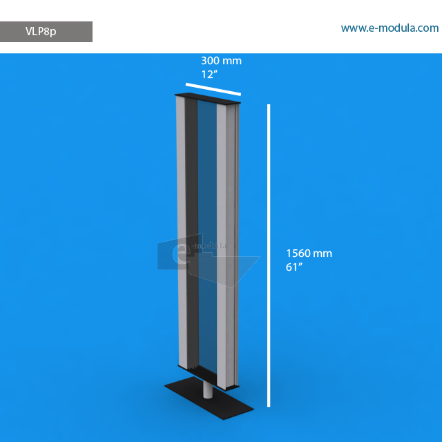 VLP8p - 166 cm de alto x  30 cm de ancho