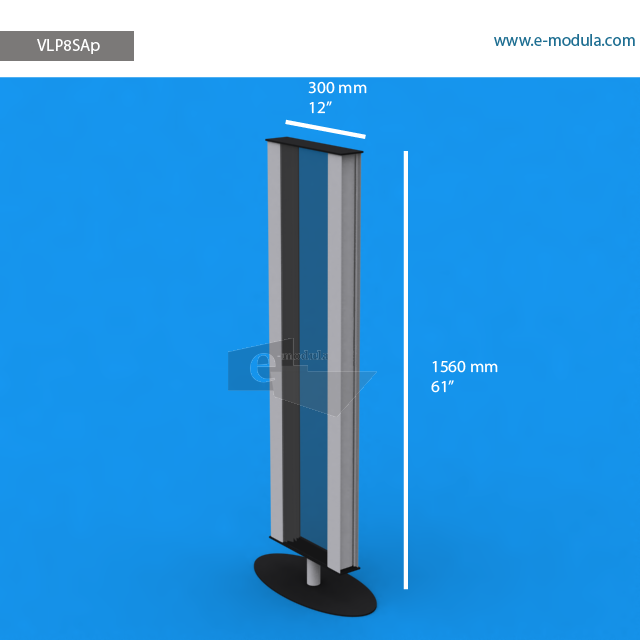 VLP8SAp - 166 cm de alto x  30 cm de ancho