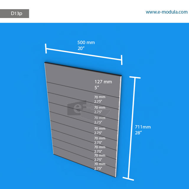 D13p - 71.1 cm de alto x 50 cm de ancho