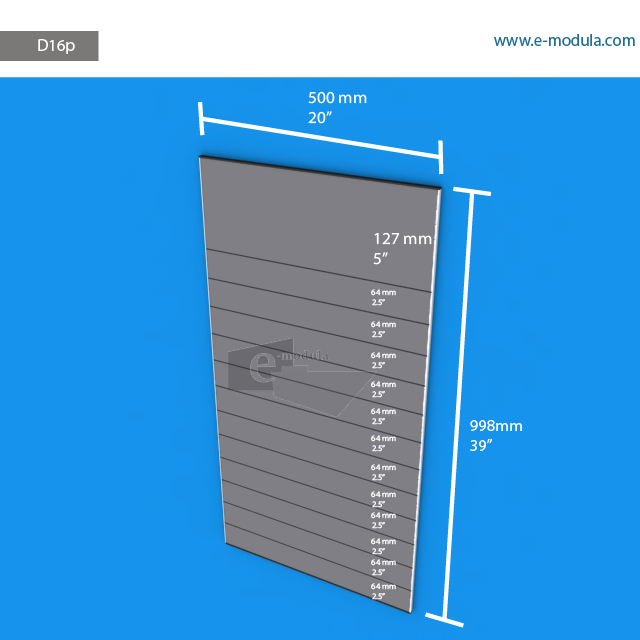 D16p - 99.8 cm de alto x 50 cm de ancho