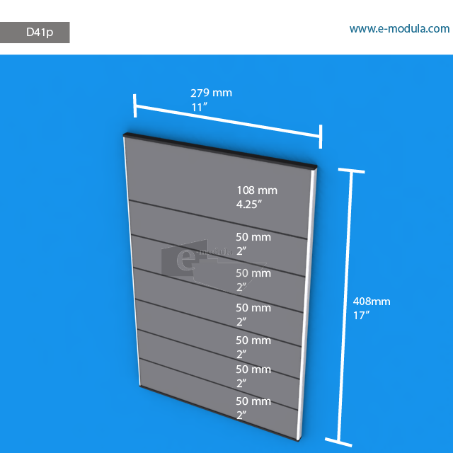 D41p - 40.8 cm de alto x 27 cm de ancho