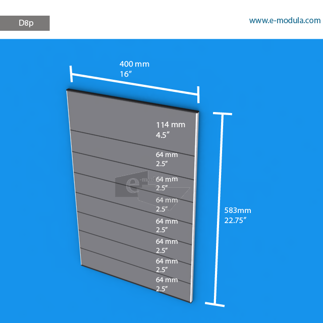 D8p - 58.3 cm de alto x 40 cm de ancho