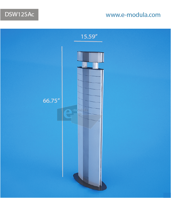 DSW12SAc-40cm de Ancho por 170cm de alto.