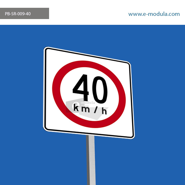PB-SR-009-40 61x61cm Velocidad 40 km / h