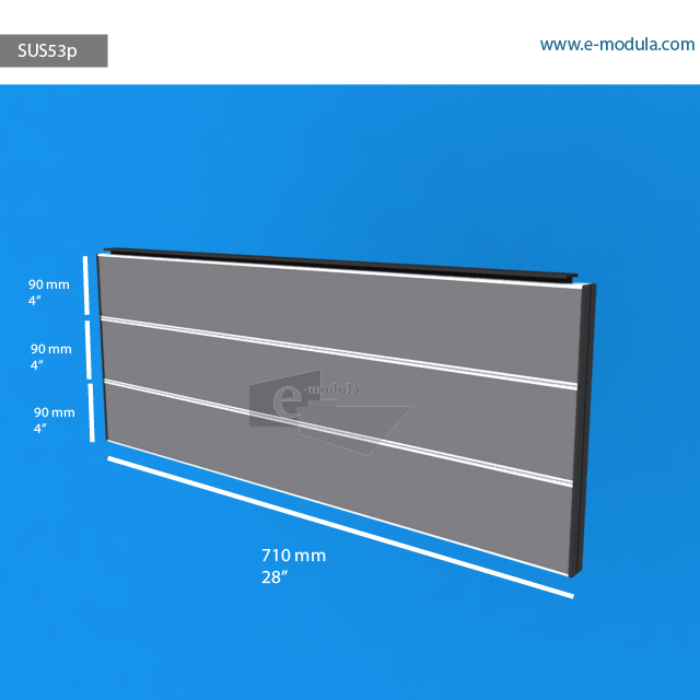 SUS53p - 71 cm de ancho x 27 cm de alto