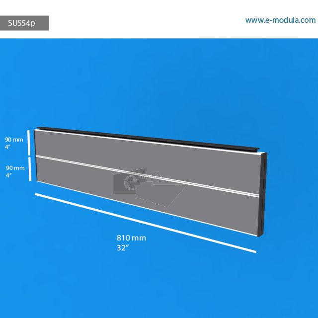 SUS54p - 81 cm de ancho x 18 cm de alto