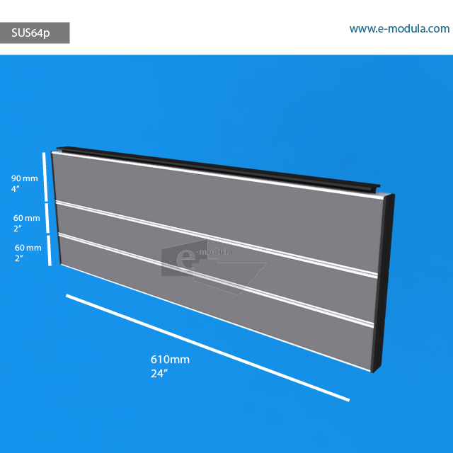 SUS64p - 61 cm de ancho x 21 cm de alto