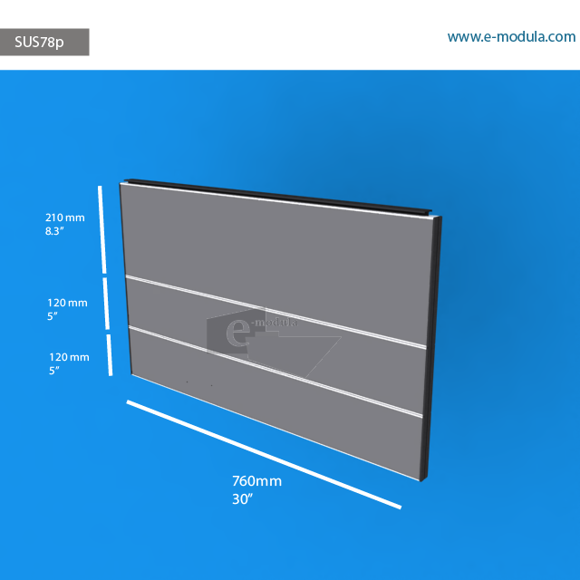 SUS78p - 76 cm de ancho x 45 cm de alto