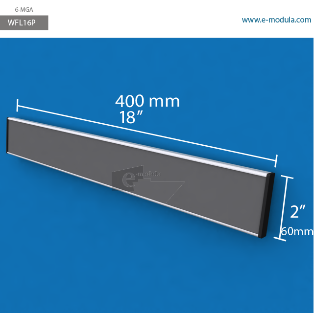 WFL16p - 45 cm de ancho x 6 cm de alto