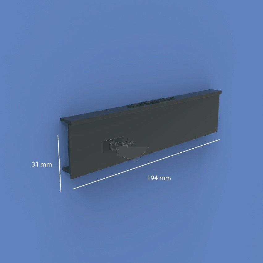 MGP-30X194 Modulo de 3cm x 19.4 cm Guía de Plástico