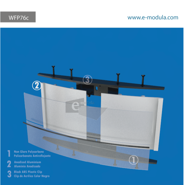 WFP76c-21.5cm de Ancho por 10cm de alto
