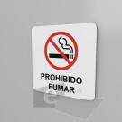 15x15cm / prohibido fumar / Señal / letrero / protección civil / fondo blanco