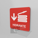 15x15cm / hidrante / Señal / letrero / protección civil / rojo
