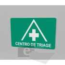 20x30cm / centro de triage / Señal / letrero / verde