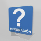 15x15cm / información / señal / letrero / protección civil / azul